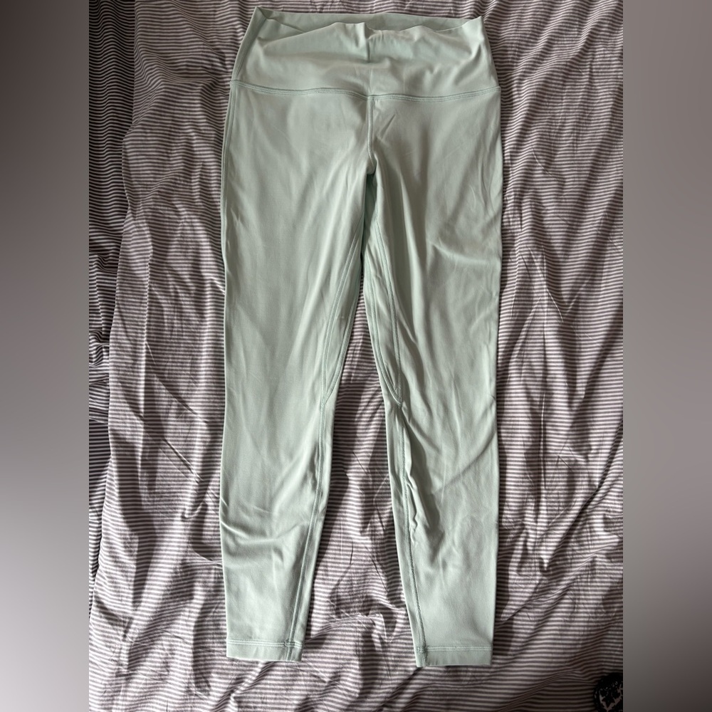 Women's lululemon Align™ High-Rise Pant 28" in mint green - size 12